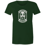 Alien, Allergic To Humans - Womens T-shirt Forest Green Womens T-shirt Printed In Australia Sci Fi