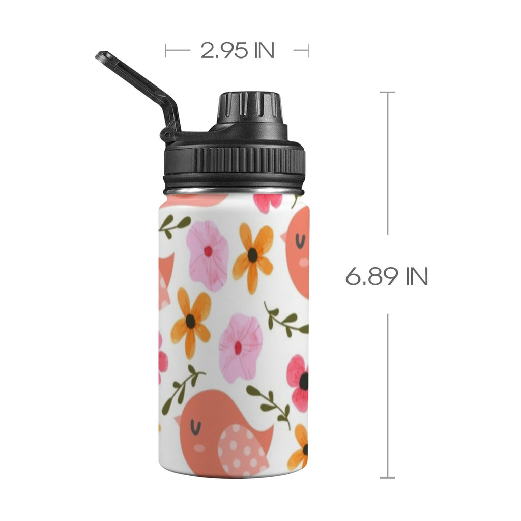 Lovely Birds - Kids Water Bottle with Chug Lid (12 oz) One Size Kids Water Bottle with Chug Lid animal Printed Offshore
