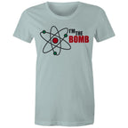 Atom, I'm The Bomb - Womens T-shirt Pale Blue Womens T-shirt Printed In Australia Science