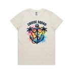 Cruise Squad, Anchor Womens Cruise T-shirt Natural Womens Cruise T-shirt Cruise Printed In Australia