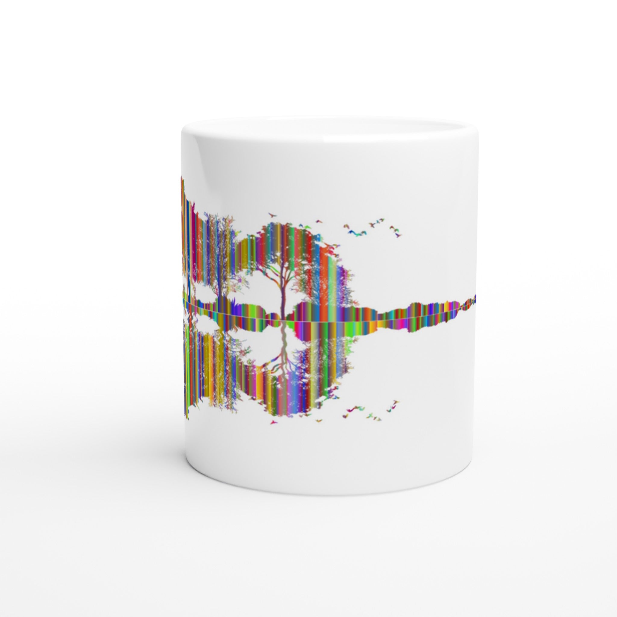 Guitar Reflection In Colour - White 11oz Ceramic Mug White 11oz Mug Globally Fulfilled Music