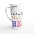 Teaching Fills My Heart White Latte 17oz Ceramic Mug Default Title Latte Mug Globally Fulfilled Teacher