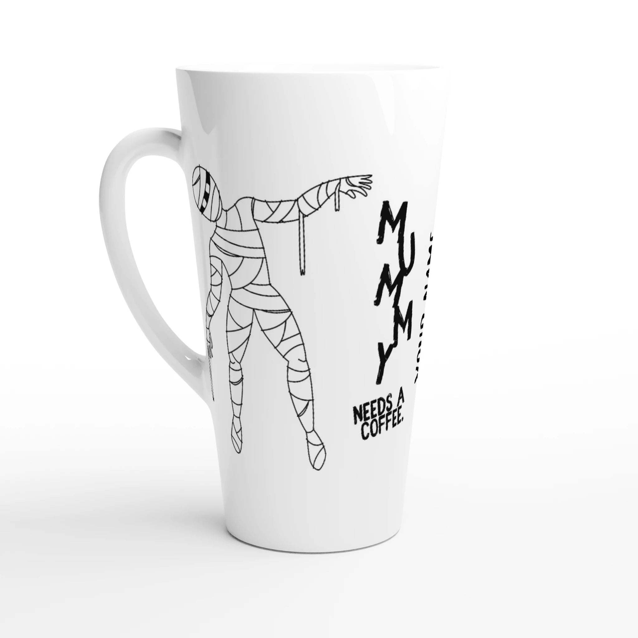 Personalised - Mummy Needs A Coffee - White Latte 17oz Ceramic Mug Default Title Personalised Latte Mug Globally Fulfilled Mum