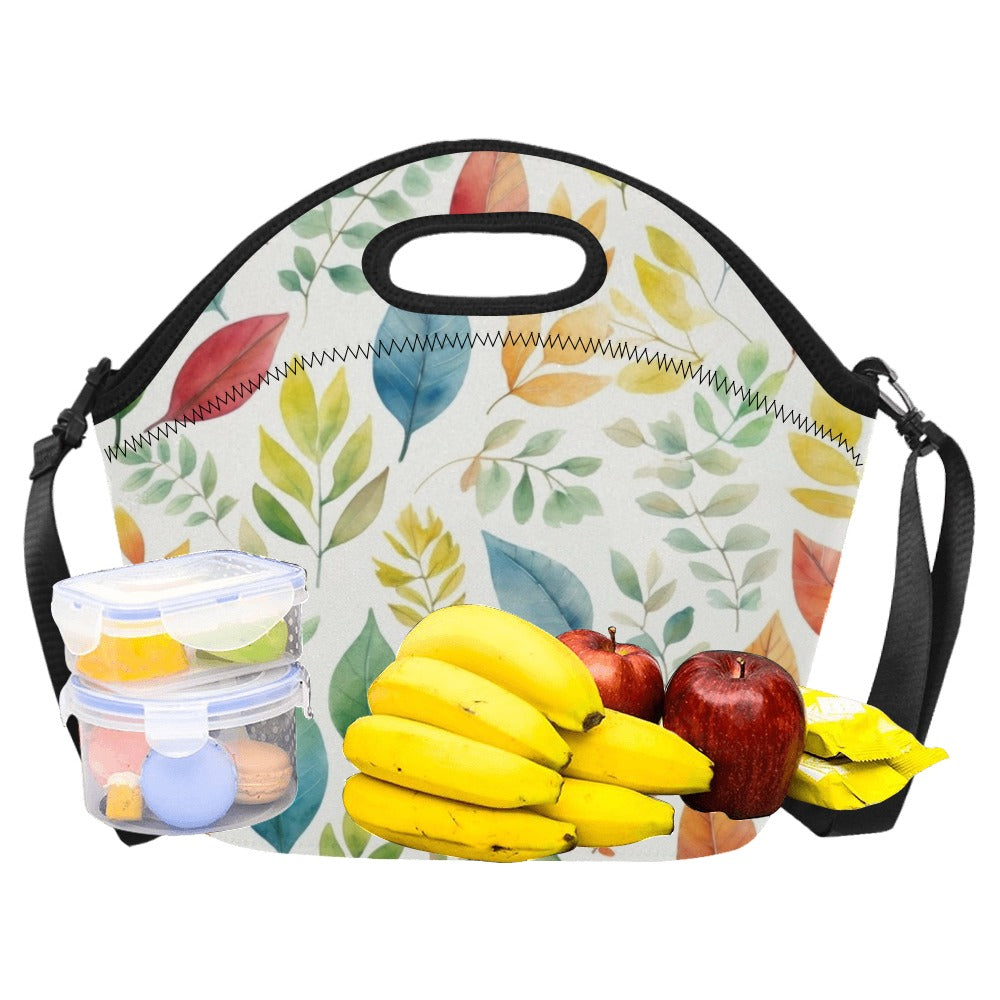Autumn Leaves Neoprene Lunch Bag Neoprene Lunch Bag Plants Printed Offshore