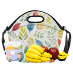 Autumn Leaves Neoprene Lunch Bag Neoprene Lunch Bag Plants Printed Offshore