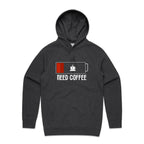 Need Coffee - Mens Hoodie Asphalt Marle Mens Hoodie Coffee Printed In Australia
