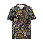 Retro Music Mix Men's Short Sleeve Hawaiian Shirt Men's Hawaiian Shirt (New) Music Printed Offshore Retro