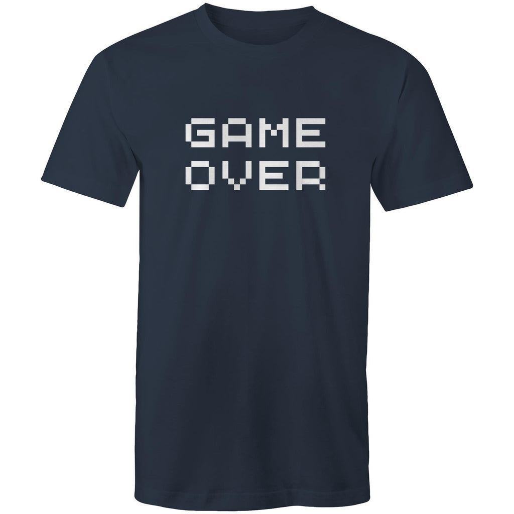 Game Over - Mens T-Shirt Navy Mens T-shirt Games Printed In Australia