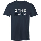Game Over - Mens T-Shirt Navy Mens T-shirt Games Printed In Australia