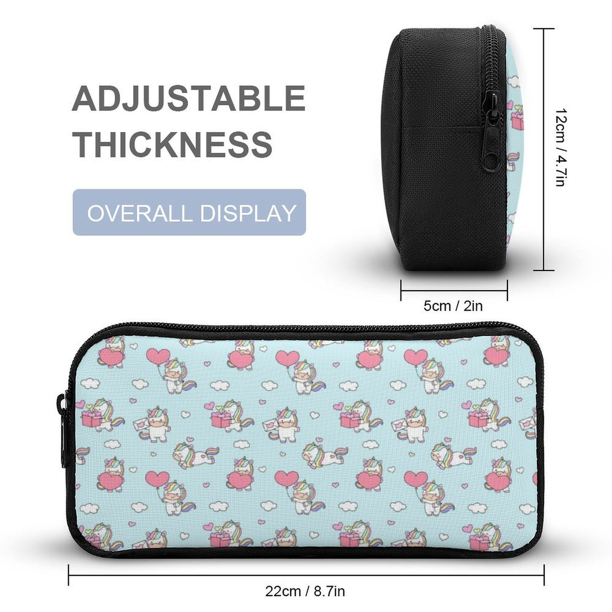 Rainbow Unicorn Backpack, Lunch Bag & Pencil Case Set