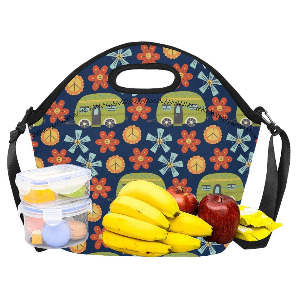 Hippy Caravan - Neoprene Lunch Bag Neoprene Lunch Bag Printed Offshore