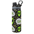 Alien OK Insulated Water Bottle with Dual-Use Lid (18oz) One Size Insulated Water Bottle with Dual-Use Lid (18oz) Printed Offshore Sci Fi