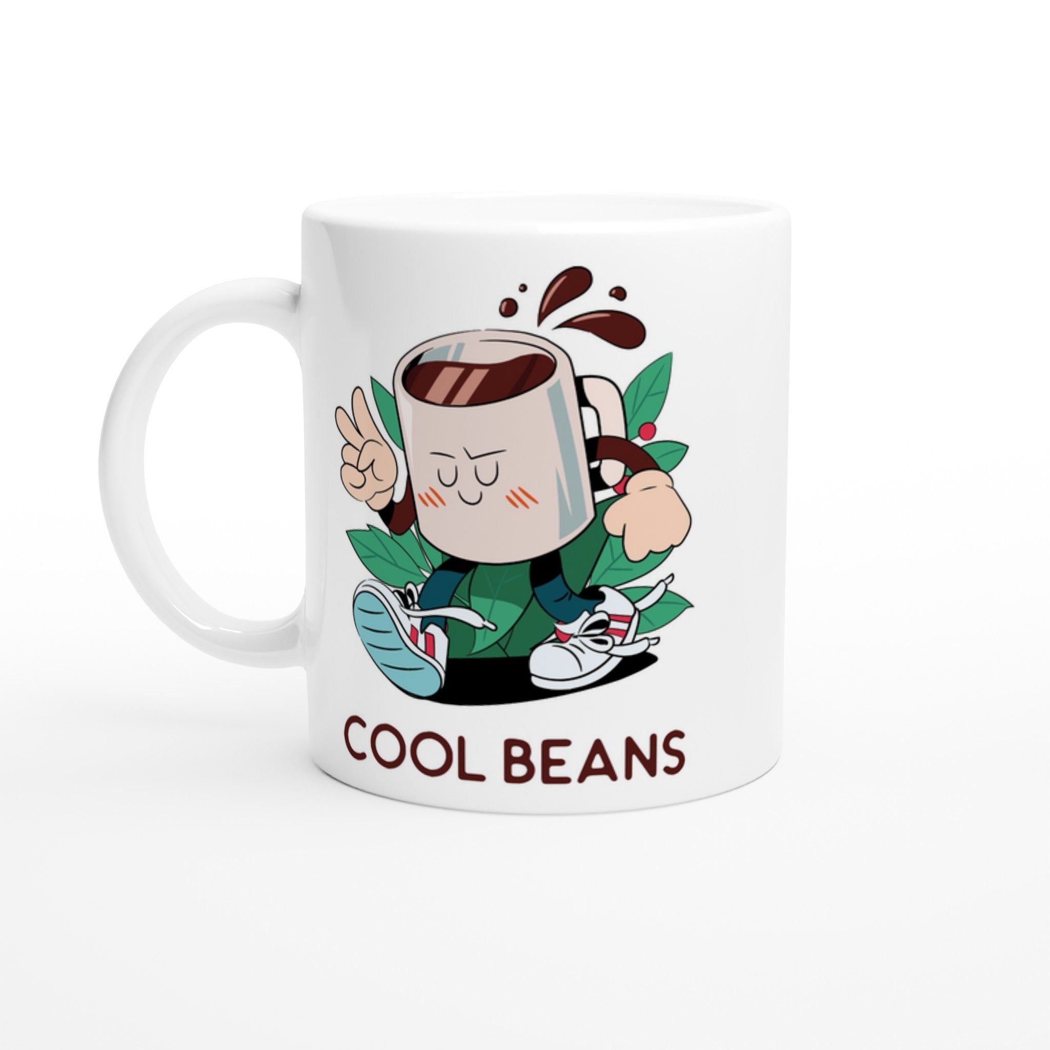 Cool Beans - White 11oz Ceramic Mug Default Title White 11oz Mug Coffee Globally Fulfilled