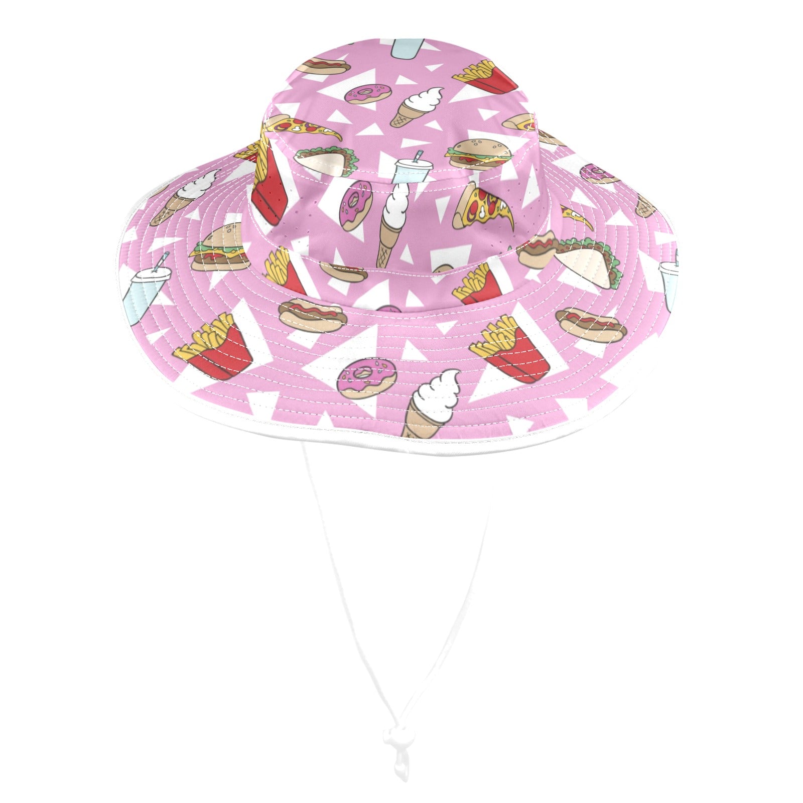 Fast Food - Wide Brim Bucket Hat Wide Brim Bucket Hat Food Printed Offshore