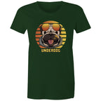 Underdog - Womens T-shirt Forest Green Womens T-shirt animal Printed In Australia