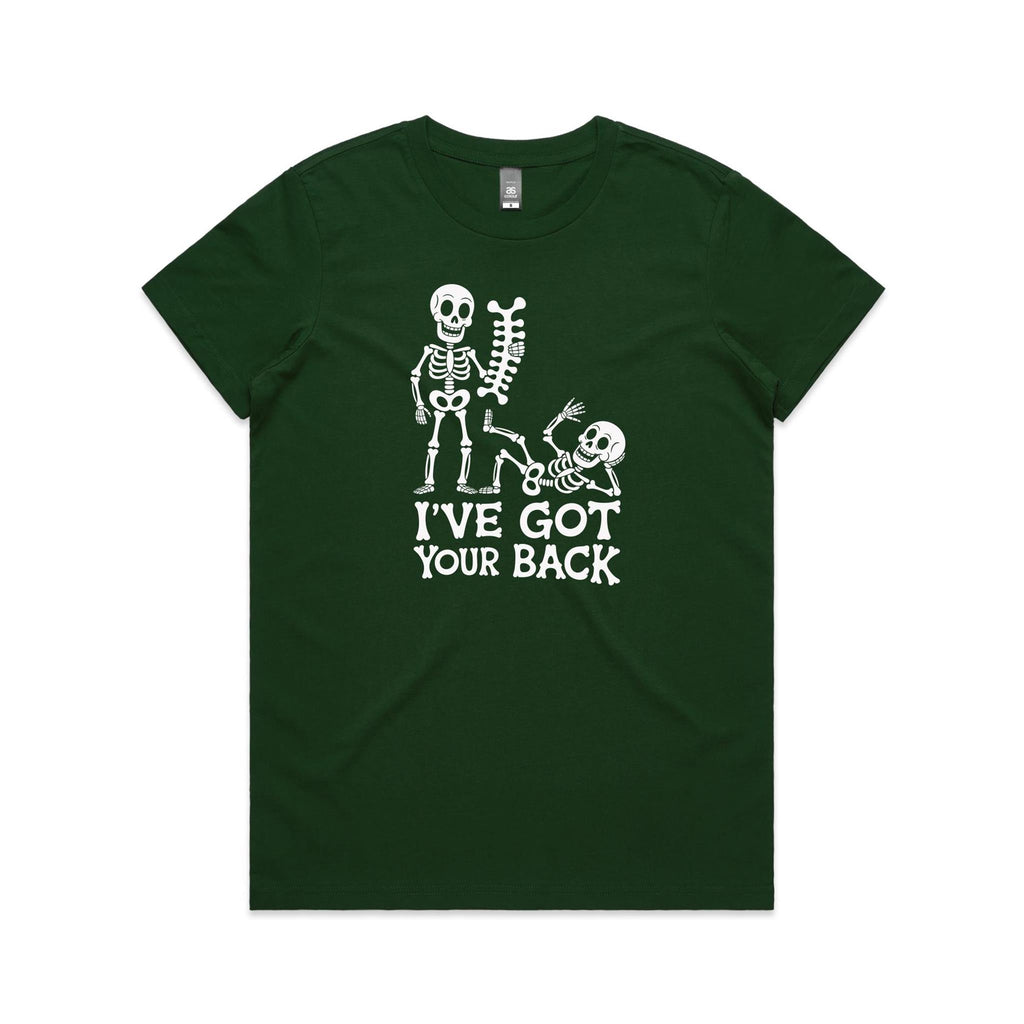 Skeleton, I've Got Your Back - Womens T-shirt