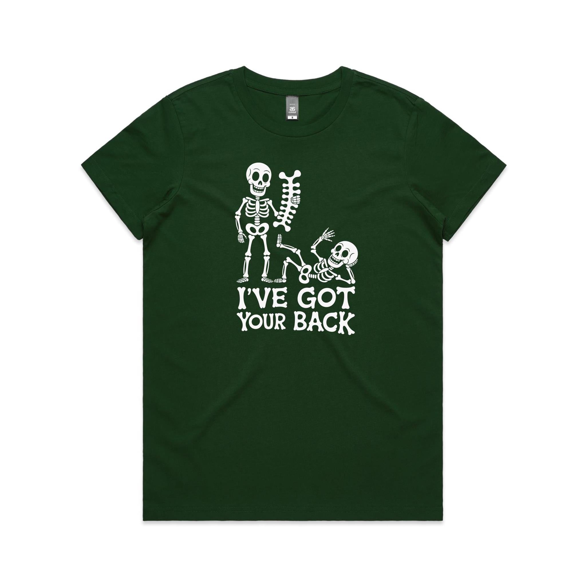 Skeleton, I've Got Your Back - Womens T-shirt