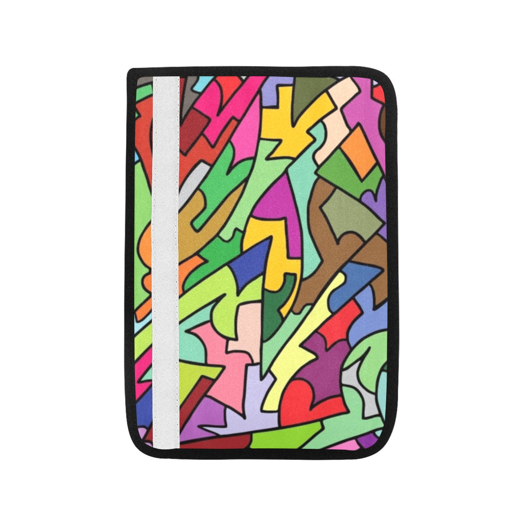 Bright Abstract Car Seat Belt Cover 7''x10'' (Pack of 2) Car Seat Belt Cover 7x10 (Pack of 2) Printed Offshore