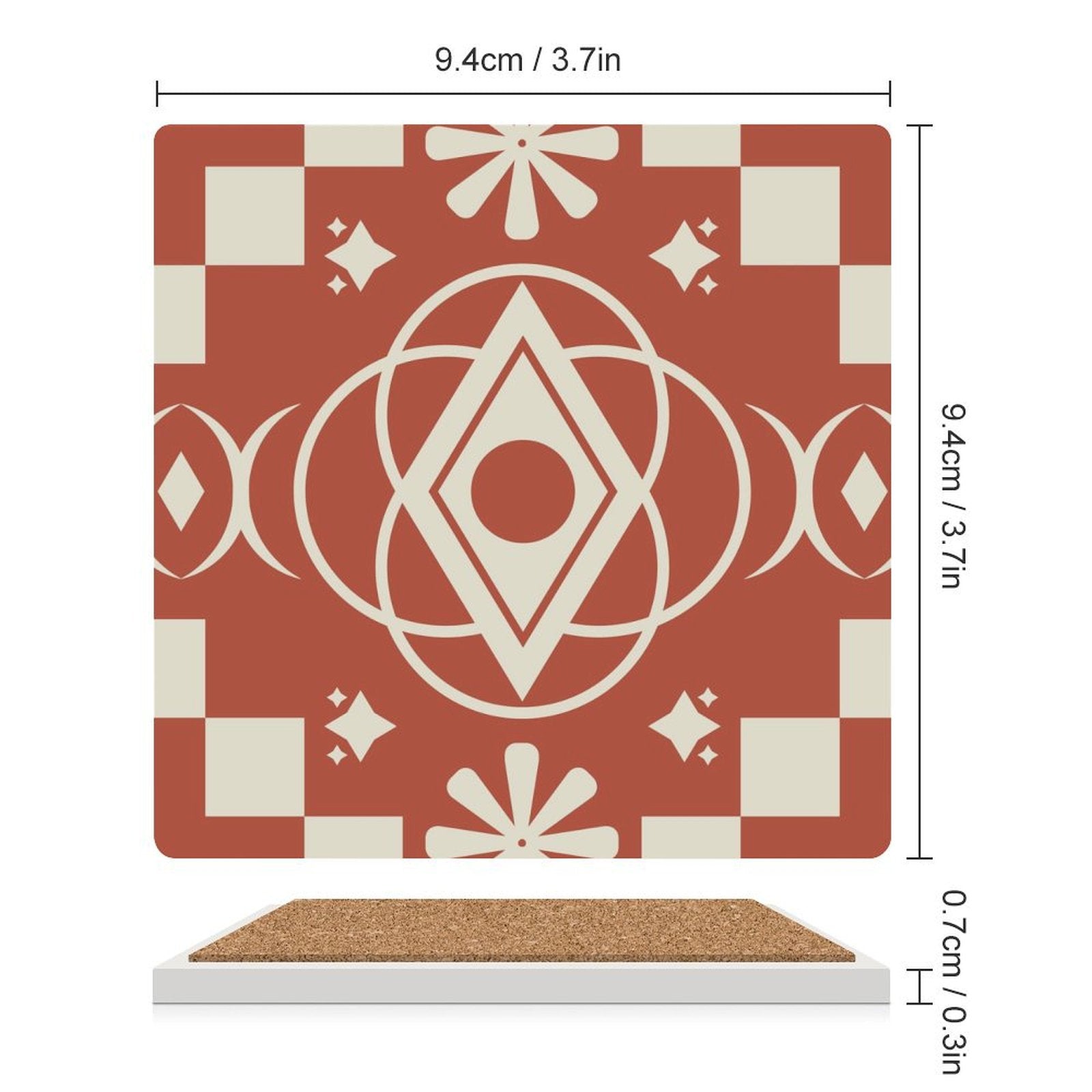 Art Deco - Ceramic Coasters (Square) Ceramic Coasters Printed Offshore