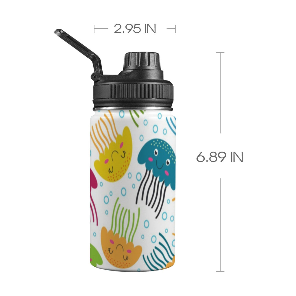 Jelly Fish Kids Water Bottle with Chug Lid (12 oz) One Size Kids Water Bottle with Chug Lid Ocean Printed Offshore