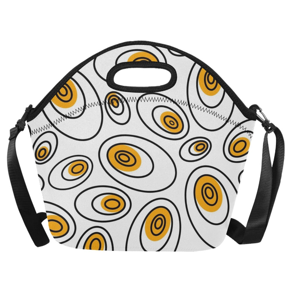 Abstract Eggs - Neoprene Lunch Bag One Size Neoprene Lunch Bag Printed Offshore