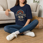 Turning 50 Vintage 1976 Aged To Perfection Unisex T-Shirt Unisex Adult T-shirt Birthday Globally Fulfilled