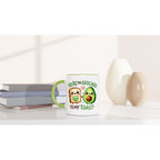 You're The Avocado To My Toast, Valentine - White 11oz Ceramic Mug with Colour Inside Colour 11oz Mug Food Globally Fulfilled Love