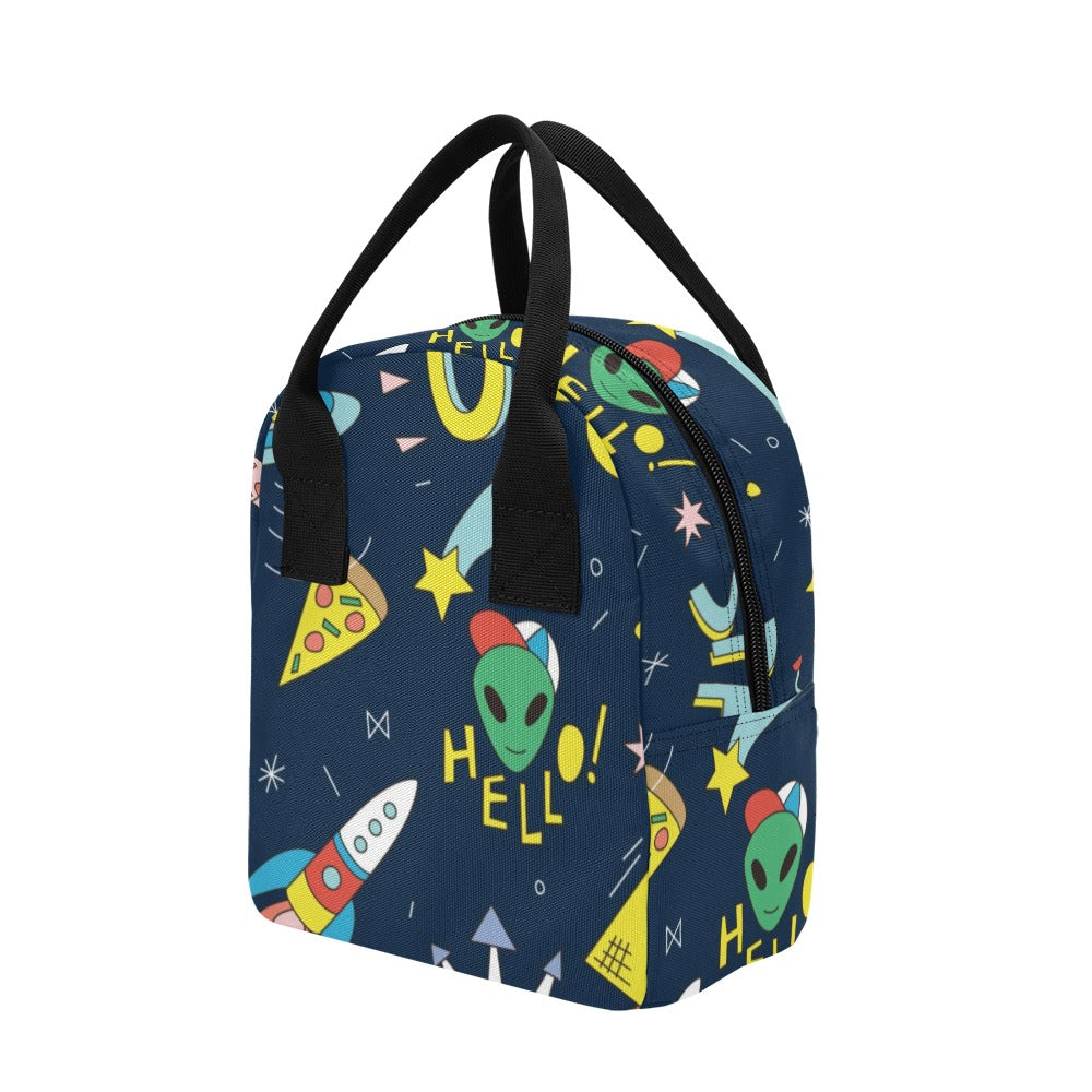 Hello Alien - Zipper Lunch Bag Zipper Lunch Bag Printed Offshore