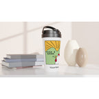 Personalised - Rise And Shine, Rooster Morning - White 15oz Stainless Steel Travel Mug Personalised Travel Mug animal Customise Globally Fulfilled Personalise