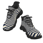 Black Stripes Women's Twisted Sole Sneakers