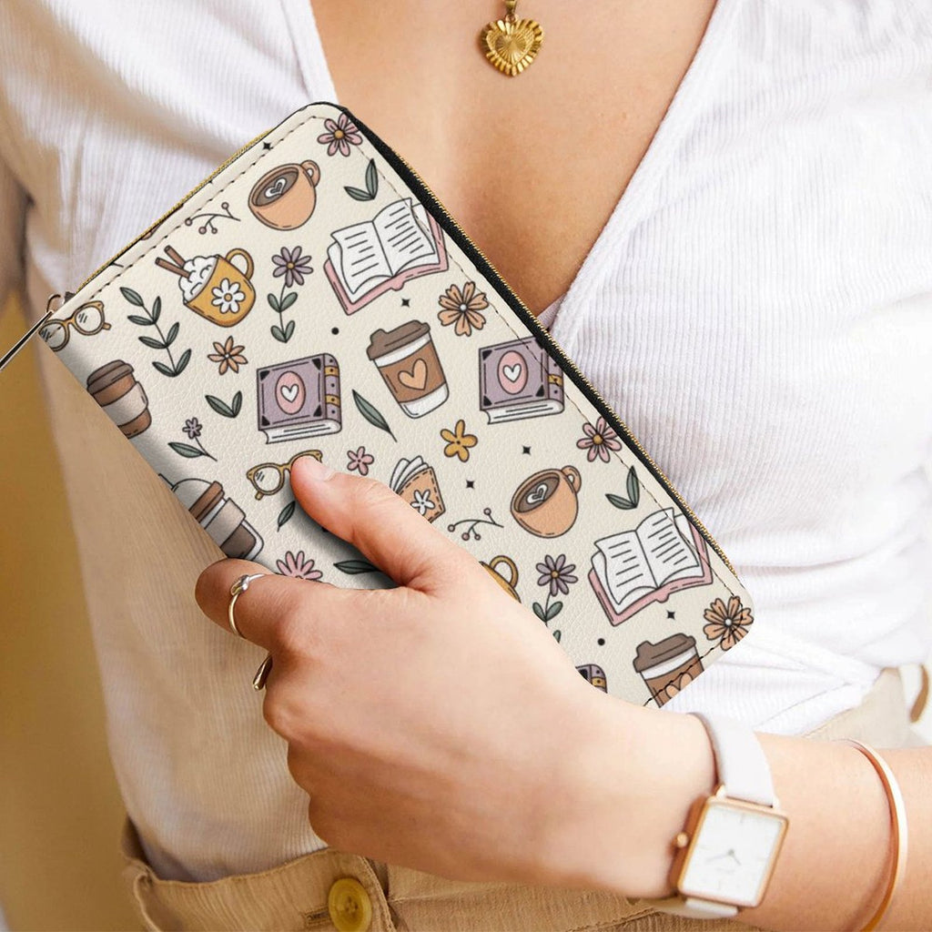 Books And Coffee -  PU Leather Wallet
