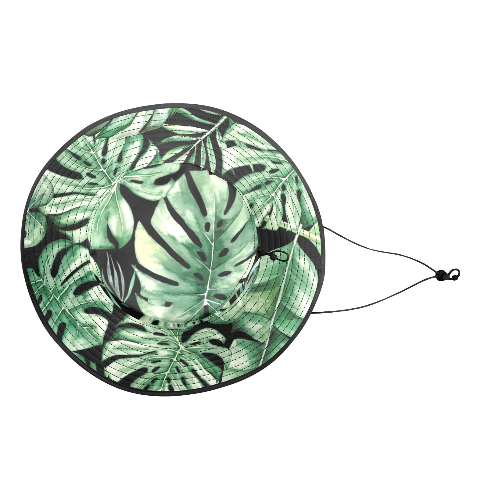 Jungle Leaves Wide Brim Bucket Hat Wide Brim Bucket Hat Plants Printed Offshore