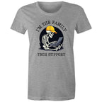 I'm The Family Tech Support - Womens T-shirt Grey Marle Womens T-shirt Printed In Australia Tech