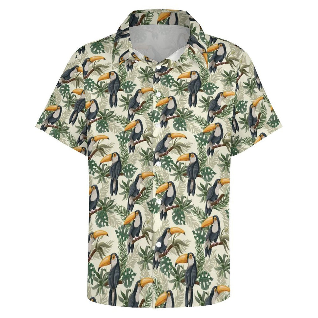 Jungle Toucan - Women's Short-Sleeve Button Up Shirt