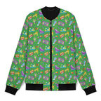 Bright 80's Men's Casual Zip‑Up Bomber Jacket