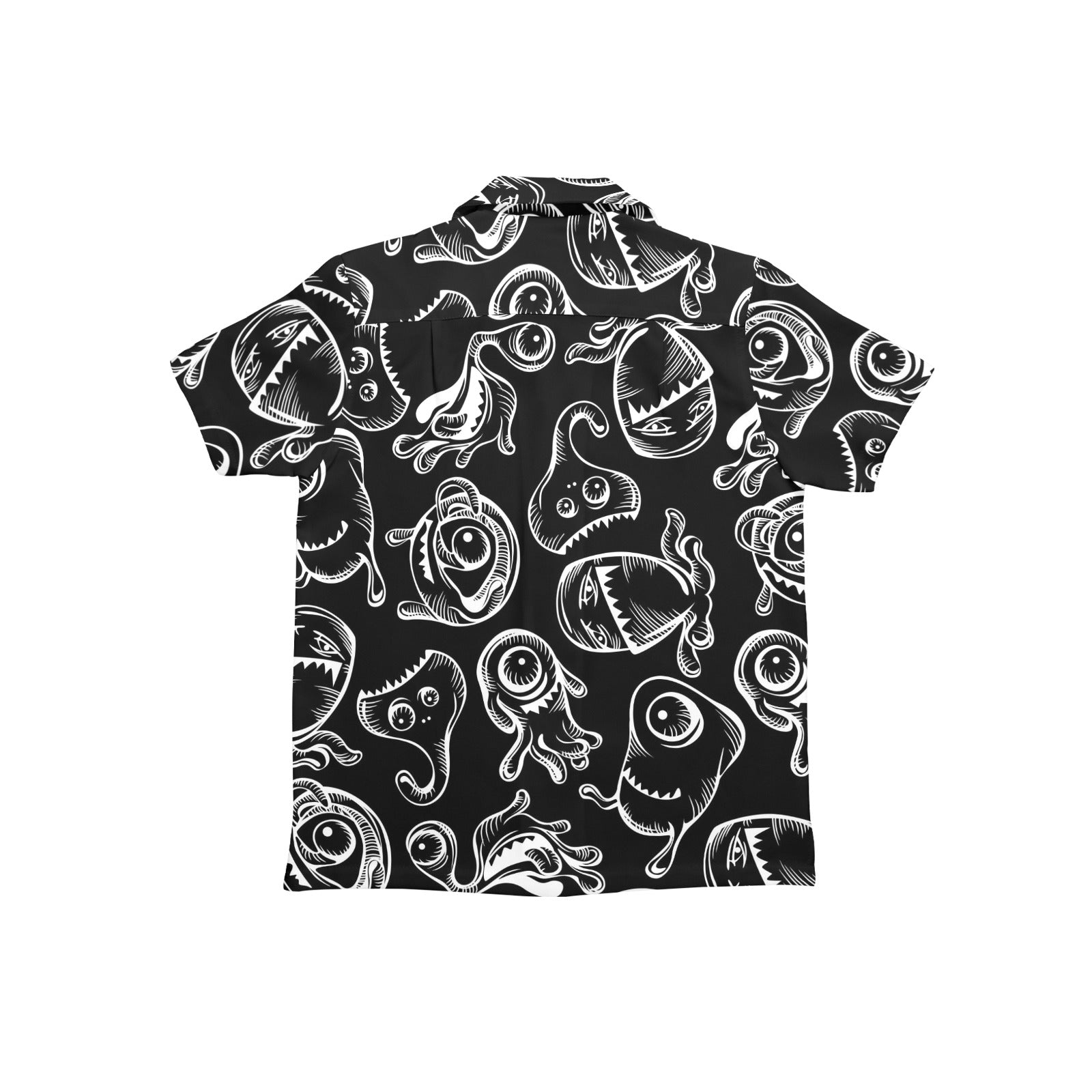 Monsters In Black And White - Junior Kids Hawaiian Shirt