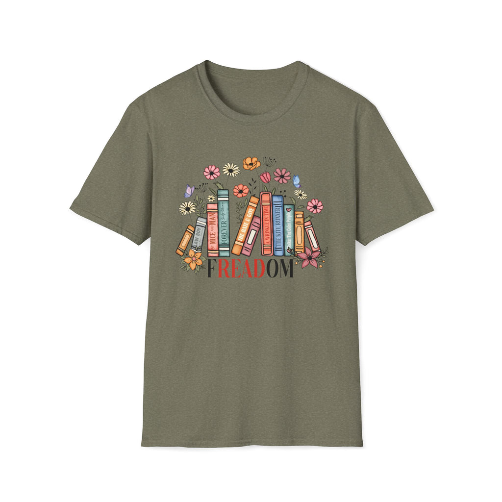 Freadom, Reading Books - Unisex Softstyle T-shirt