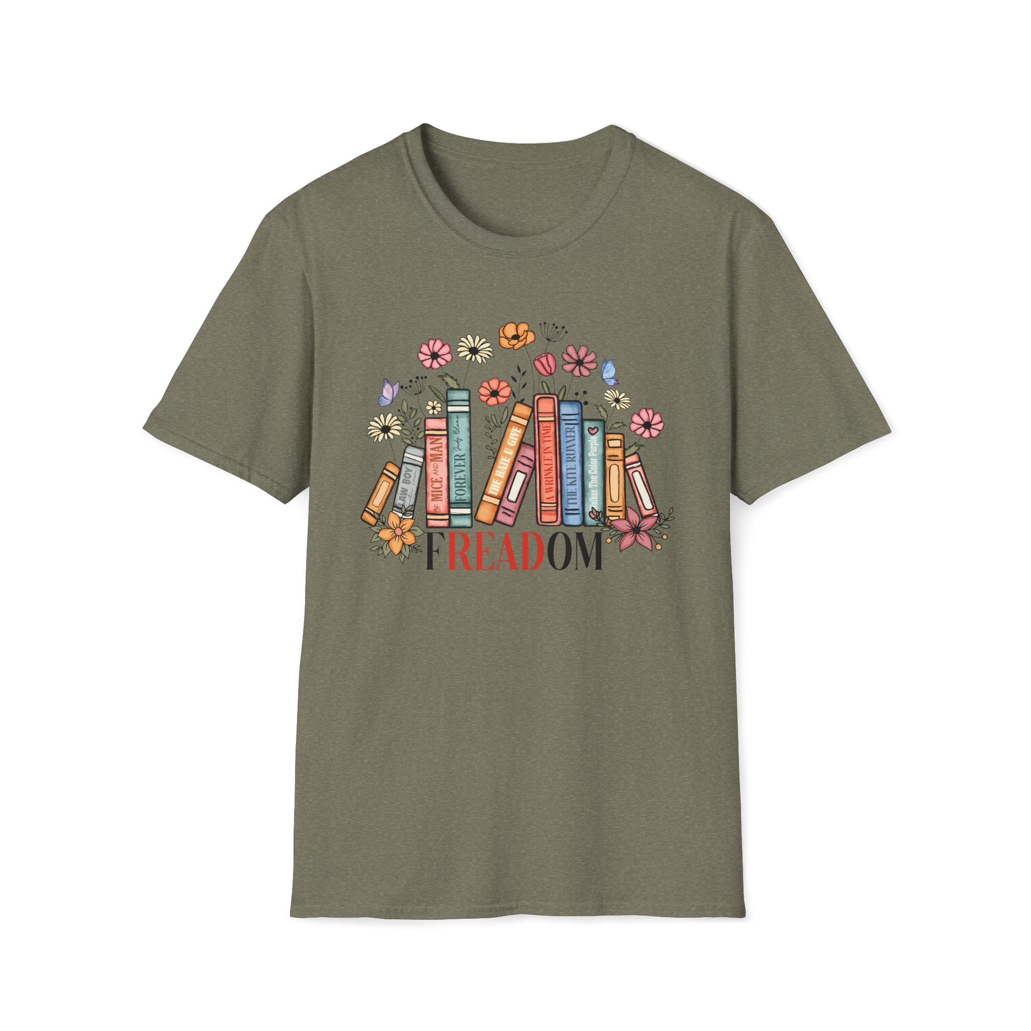 Freadom, Reading Books - Unisex Softstyle T-shirt