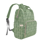 Green Pattern - Multi-Function Backpack, Nappy / Diaper Bag