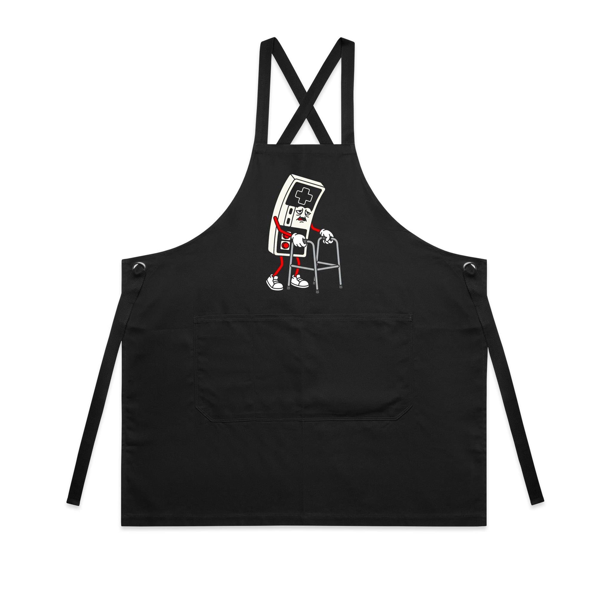 Retro Gamer - AS Colour Carrie Apron Black One Size Apron Games Printed In Australia