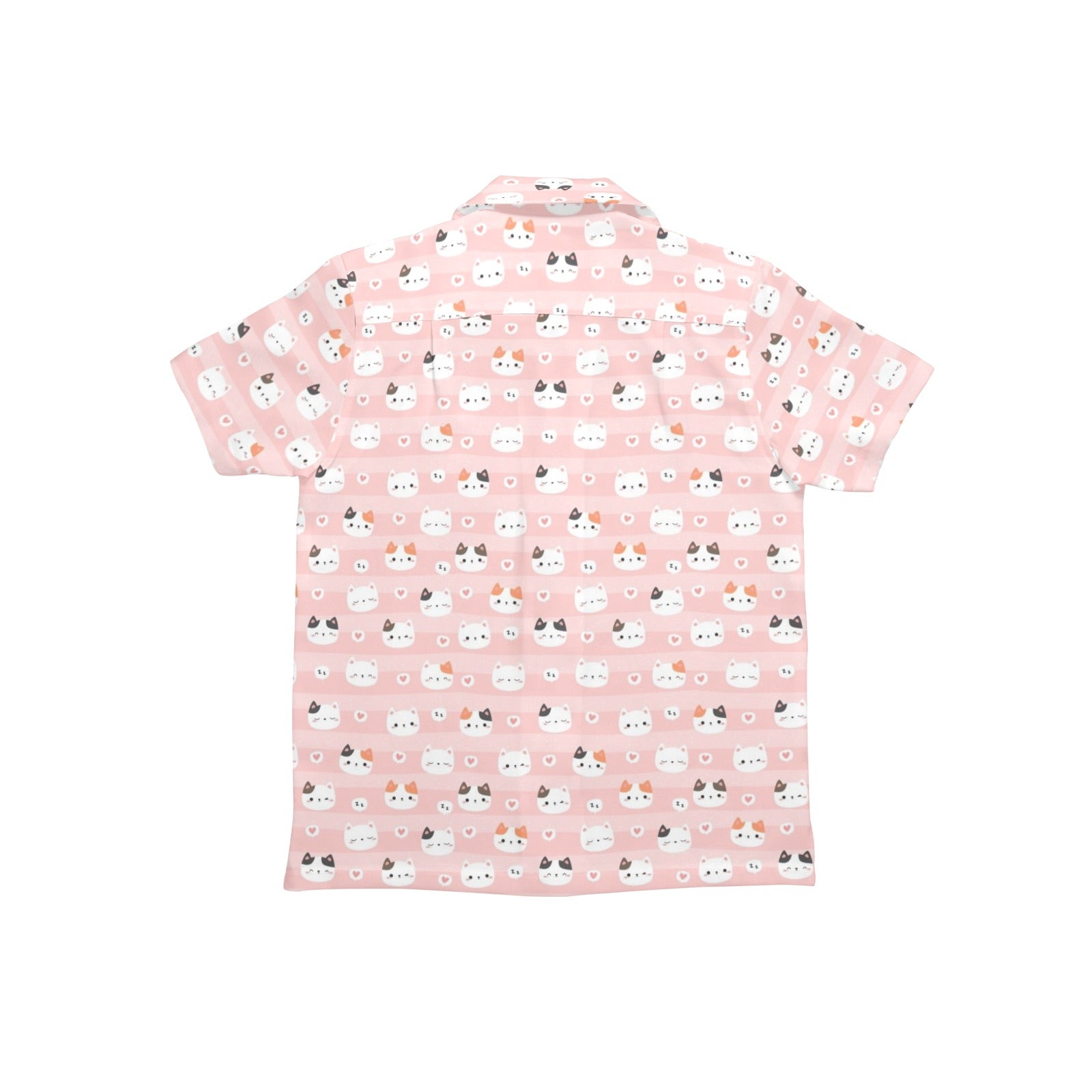 Pink Cats Junior Kids Hawaiian Shirt