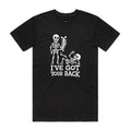 Skeleton, I've Got Your Back Men's AS Colour T-shirt Black Mens T-shirt Printed In Australia