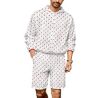 Red Lightning Men's Lightweight Sun Hoodie & Shorts Set 4XL Men's Lightweight Sun Hoodie & Shorts comic Printed Offshore
