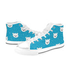 Bears On Blue - Kids' High Top Canvas Shoes Kids High Top Canvas Shoes animal Printed Offshore