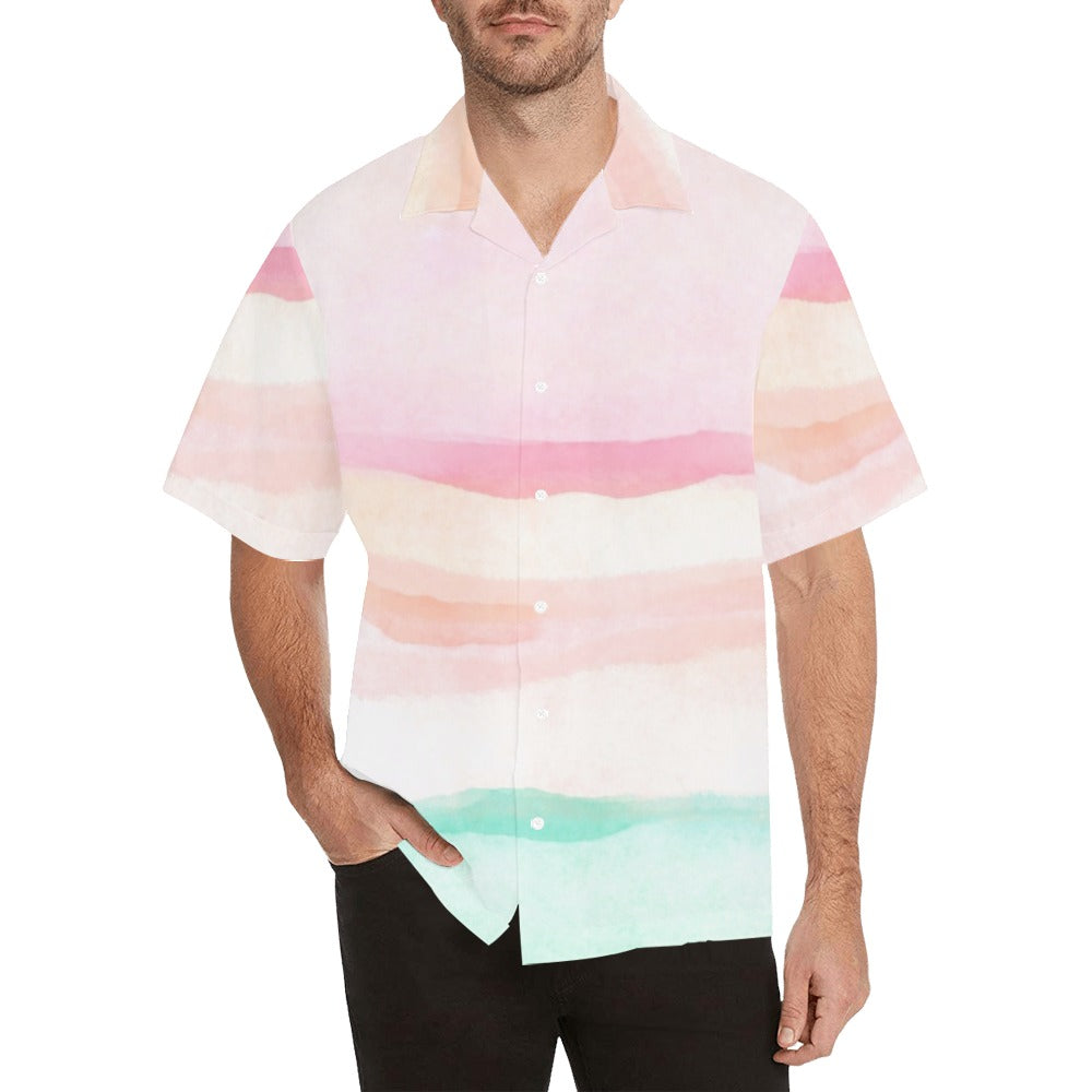 Pastel Stripes - Mens Hawaiian Shirt