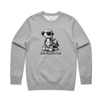 Slow Walking Club, Tortoise - AS Colour Stencil Crew Grey Marle Sweatshirt animal Fitness Printed In Australia