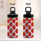 Strawberry Characters - Kids Water Bottle with Chug Lid (12 oz) Kids Water Bottle with Chug Lid Food Printed Offshore