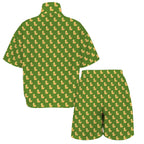Rubber Ducks On Green Women's Windbreaker Short Set