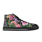 Flamingo Jungle - Kids High Top Canvas Shoes