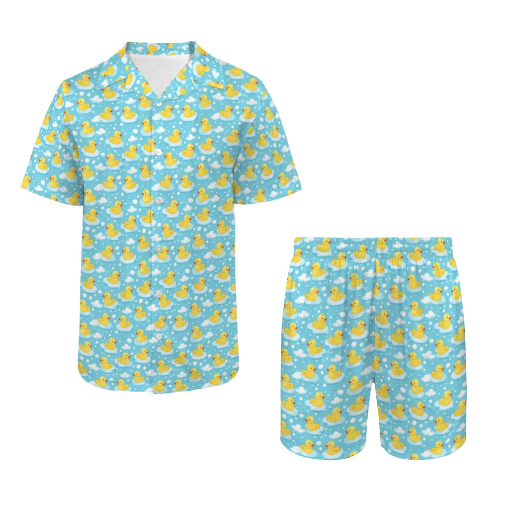 Rubber Ducks Men's Hawaiian Shirt & Shorts Set